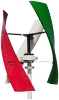 10KW Vertical Wind Turbine Generator Kit for Home, 10000W Low Noise Free Energy Windmill, 12V/24V/48V Hybrid Solar Wind Power System (Red, 24V)