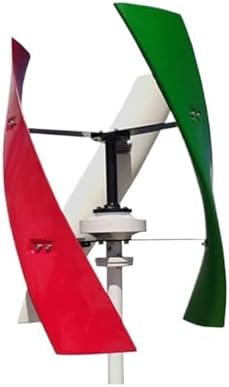 10KW Vertical Wind Turbine Generator Kit for Home, 10000W Low Noise Windmill, 12V/24V/48V Free Energy Solution for Hybrid Solar-Wind Systems (Red, 24V)
