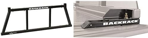 RealTruck Backrack Open Rack Frame + Hardware Kit for use w/Low Profile Tonneau Cover, Combo | No Drill, Black | 14700 & 40201 | Fits 1999-2016 Ford F-250/F-350/F-450
