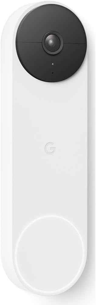Google Nest Wi-Fi Video Smart Doorbell Camera (Battery Operated) - White (Renewed)