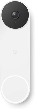 Google Nest Doorbell Battery – Wireless Smart Video Doorbell, HD Live View, Night Vision, Motion Detection, 2-Way Audio, Compatible with Alexa Home, Weather-Resistant – Snow, Bulk Packaging