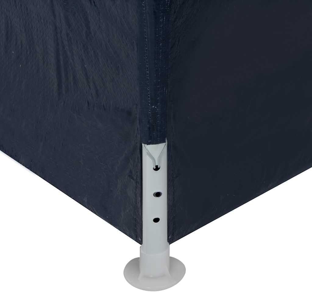 Blue Polyethylene Party Tent with Steel Frame 9.8ft x 9.8ft for Outdoor Events Shelter Canopy