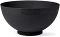 Ash & Ember 29' Hemisphere Fire Pit, Wood Burning Outdoor Fire Bowl, High-Temp Black Paint Over Cast Iron, Half-Sphere Outside Fireplace with Flanged Edge and Stable Base