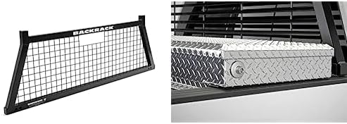 RealTruck Backrack Safety Rack Frame + Hardware Kit for use w/ 21' Toolbox, Combo | Low Profile, Black | 10700 & 30201LP | Fits 1999-2016 Ford F-250/F-350/F-450