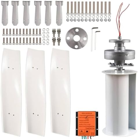 12000W Vertical Wind Turbine Generator Kit - Quiet Magnetic Levitation 3 Blades, 12V-220V Controller for Home Battery Charging, Efficient Horizontal Wind Energy Solution