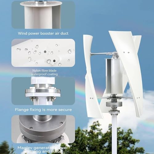 20000W Vertical Axis Wind Turbine Kit for Home Use, High-Efficiency Wind Generator with Grid-Tie Inverter & Controller for Renewable Energy Solutions