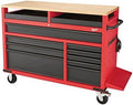 Milwaukee 48-22-8552 52-Inch 11-Drawer Mobile Work Bench with Wood Top Toolbox Tool Chest Cabinet Box