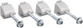 Mytee Products (4 Pack) Truck Tool Box Mounting Kit - No Drill w/Hardware - Universal Silver Truck Tool Box - J Hook Crossover Toolbox Clamps