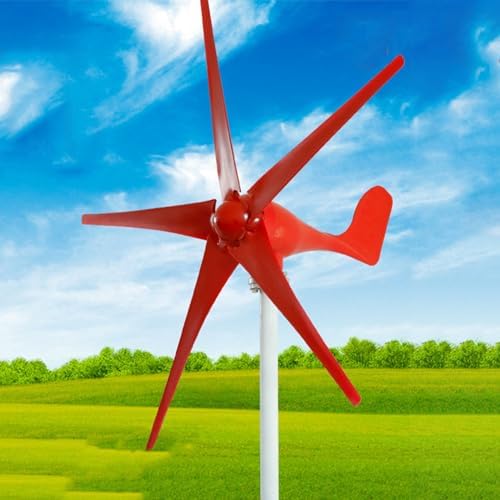 3200W Wind Turbine Generator Kit - 12V/24V/48V, 5-Blade Design, Includes 2x100W Solar Panels & 2000W Inverter, Hybrid Wind & Solar Power System, Eco-Friendly Energy Solution