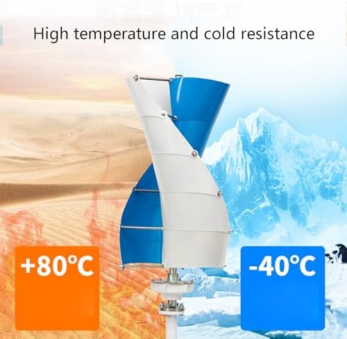 3000W Vertical Axis Wind Turbine Generator Kit - 24V/48V/96V/120V, Includes 200W Solar Panels & Hybrid Controller for Home Use, Efficient Three-Phase Energy Solution