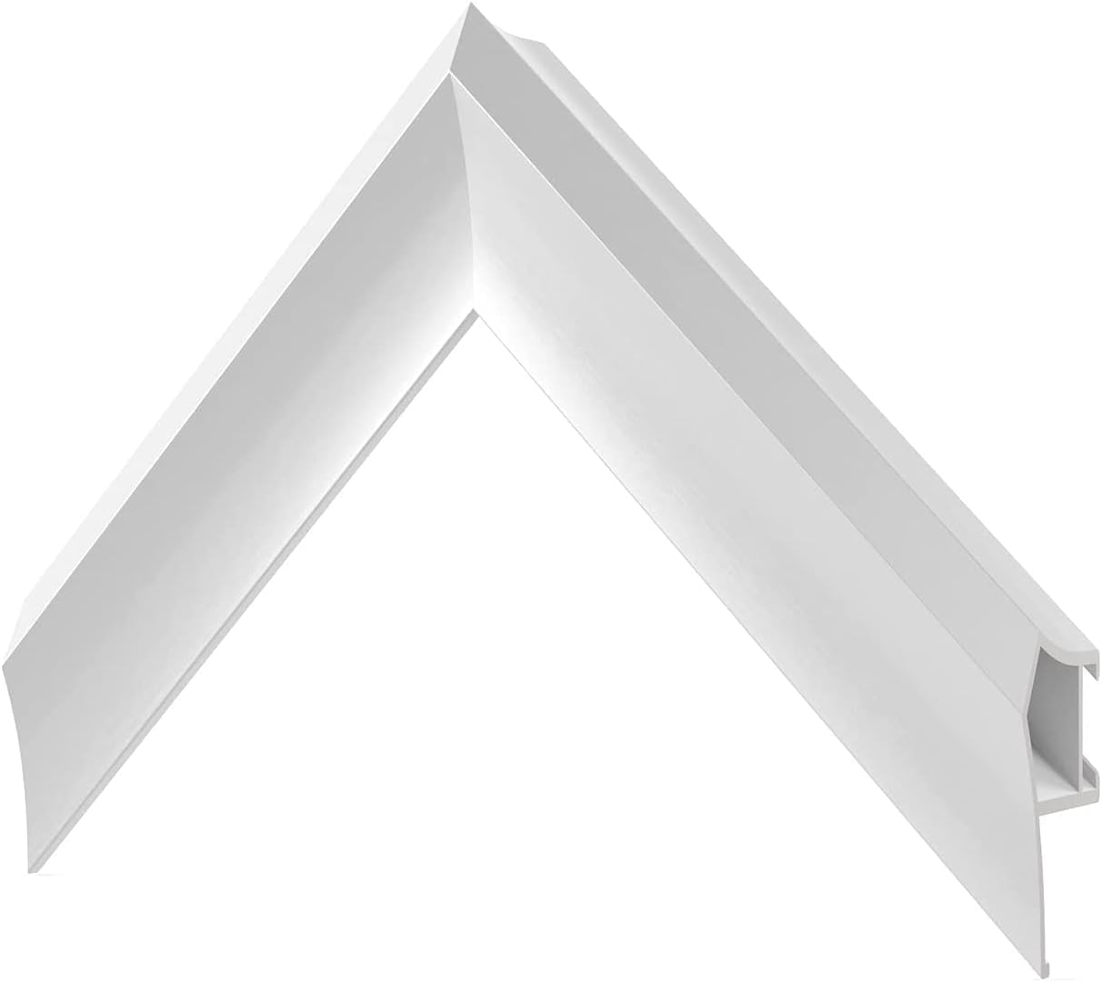 Pure White Prismatic 55' Alloy Deco TV Frame - Compatible ONLY with Samsung The Frame TVs (Fits 2021-2026, LS03A, LS03B, LS03C, LS03D, LS03FA)