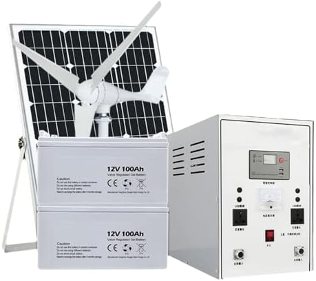 8kW Solar Generator & 400W Wind Turbine Hybrid Power System - Complete Off-Grid Renewable Energy Kit for Home, Farm, Remote Use - 220V Output, Eco-Friendly Solution
