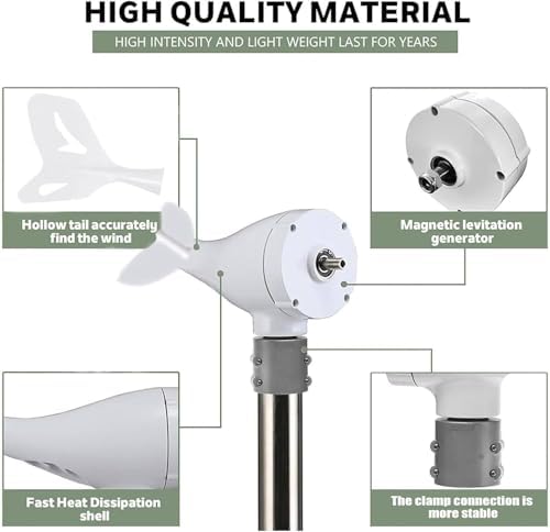 12000W Wind Turbine Generator Kit for Home & Marine - 12V/24V, 8 Blades, Includes Charge Controller, Hybrid Solar & Wind Power System for Renewable Energy Solutions