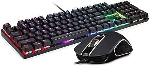 Gaming Keyboard and Mouse Set,LED RGB Backlit Wired Keyboard for Xbox One PC Mac PS4 Laptop, E-sportsPlayer Equipment.
