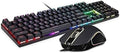 Gaming Keyboard and Mouse Set,LED RGB Backlit Wired Keyboard for Xbox One PC Mac PS4 Laptop, E-sportsPlayer Equipment.