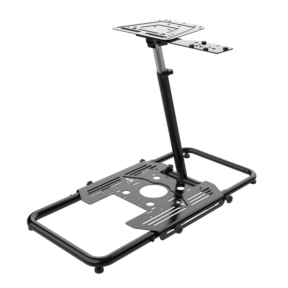 Turtle Beach VelocityOne Universal Stand for Flight Simulation & Racing Simulation Accessories with adjustable height design, metal construction, and fold flat design for PC & Xbox – Black