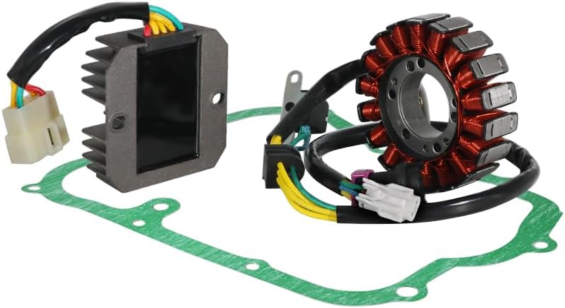 Stator Coil Regulator Rectifier Gasket Set for Linhai ATV 400 2D, for Linhai LH 300 ATV D T3b Stator Assy OEM: 27450, Generator Cover OEM: 23617 Regulator OEM: 22007