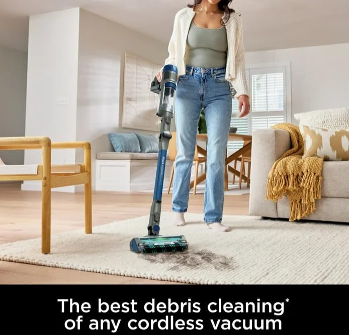 Shark IP1250 PowerDetect Cordless Stick Vacuum Cleaner - DuoClean Detect Nozzle & MultiFLEX Wand, Blue (Renewed)