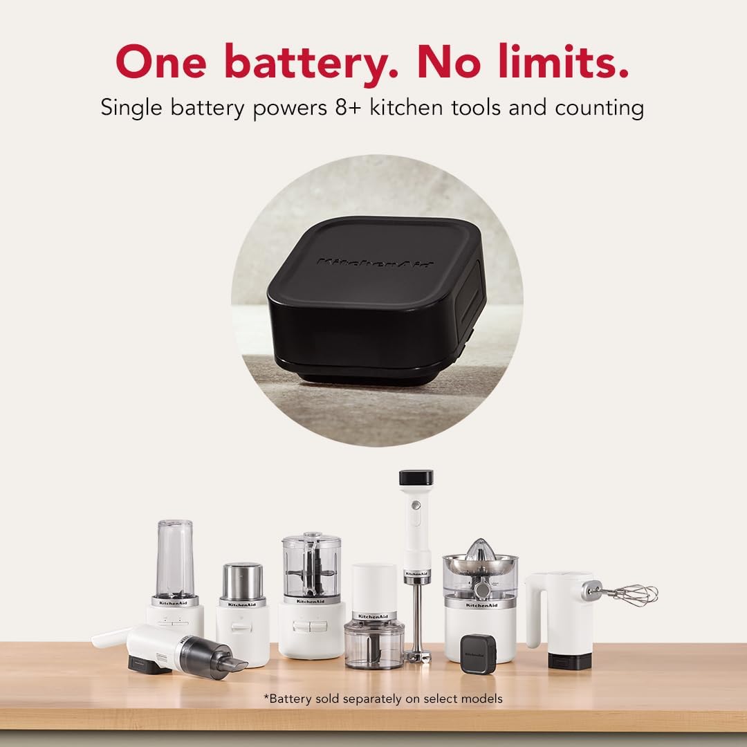 KitchenAid Go™ Cordless Kitchen Vacuum - Battery Included, KKVR121, Porcelain White