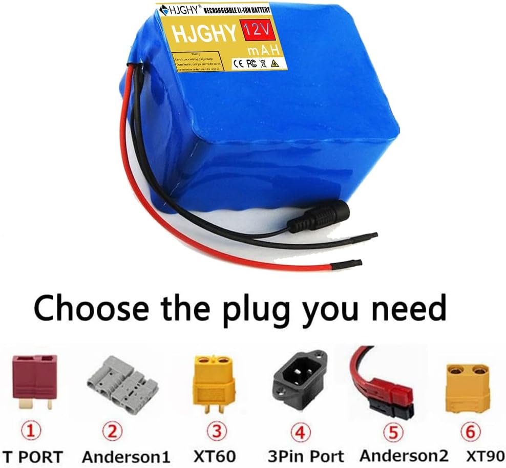 12V 20Ah 30Ah 40Ah Rechargeable Lithium Li-ion Battery 12 Volt Spare Battery for 12V Electric Device Backup Battery for Solar Generator Home Use Emergency