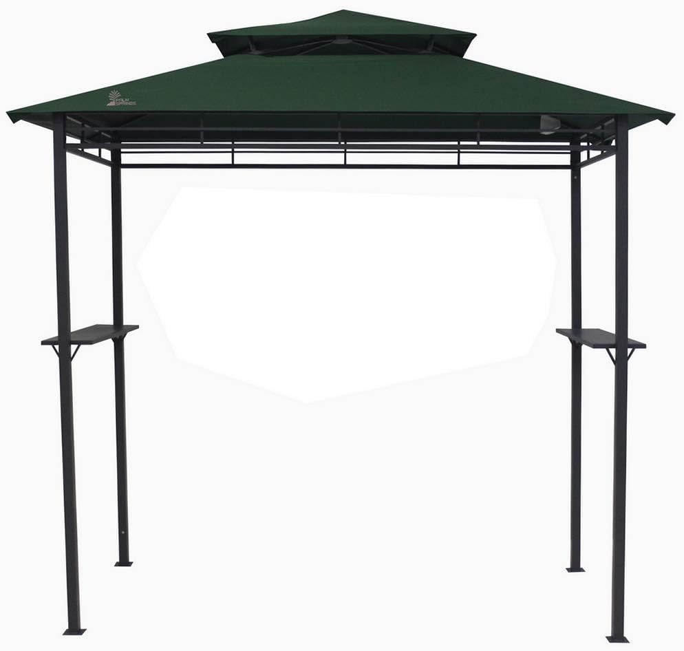 Palm Springs Deluxe 8FT Double-Tier Barbecue Canopy/BBQ Grill Tent Green