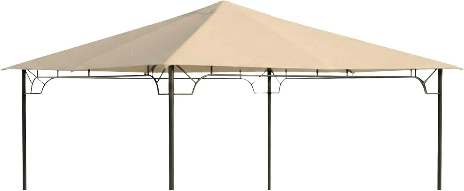 Garden Winds Durable Replacement Canopy Top Cover Compatible with The SJ2013-01 Living Accents 10' x 10' Gazebo - Classic Sand, 350