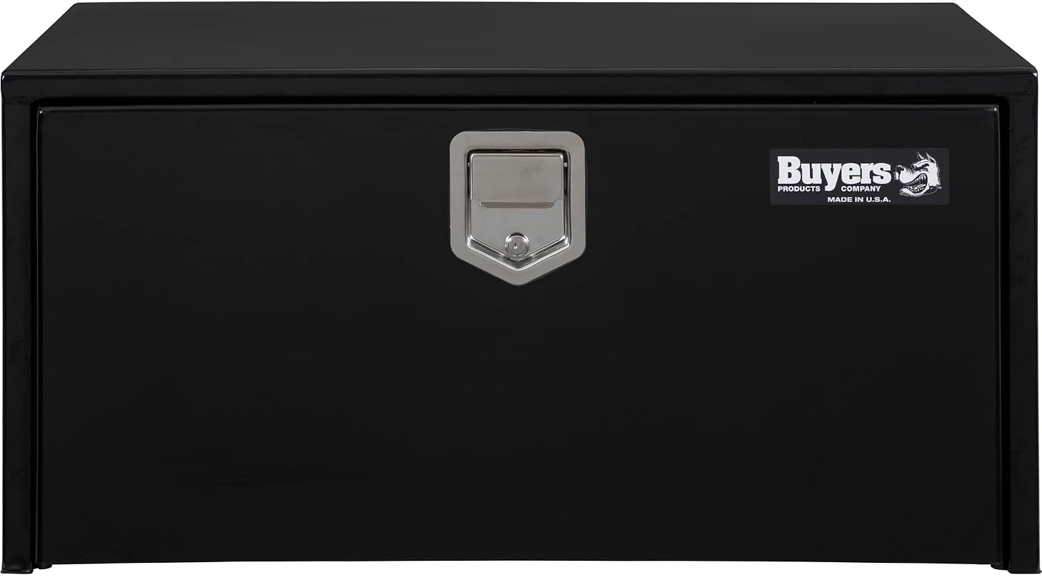 Buyers Products 1703100, 14x16x24 Inch Black Steel Underbody Truck Box with Paddle Latch Locking Storage for Flatbed or Under-Bed Mount Service Body