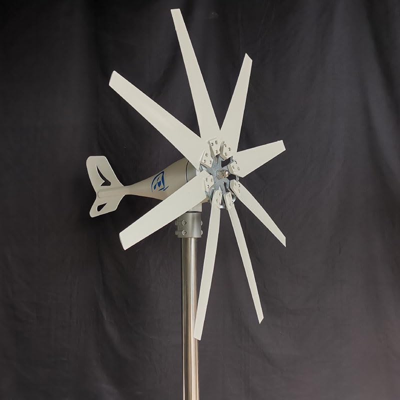 12000W Wind Turbine Generator Kit 12V/24V - 8 Blades, Charge Controller for Home & Marine Use, Efficient Hybrid Solar Wind Power System