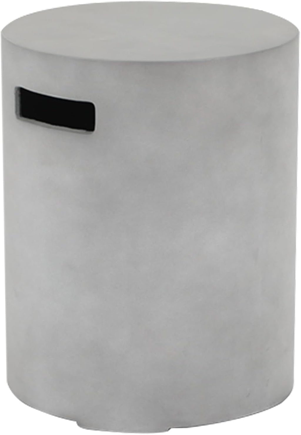 Propane Tank Cover Table, 20 LB Concrete Tank Storage Box, Modern Outdoor Gas Tank Covers Hideaway Table for Propane Fire Pit and Gas, Round Tank Holder with Handles (Gray) φ16 X 20inch