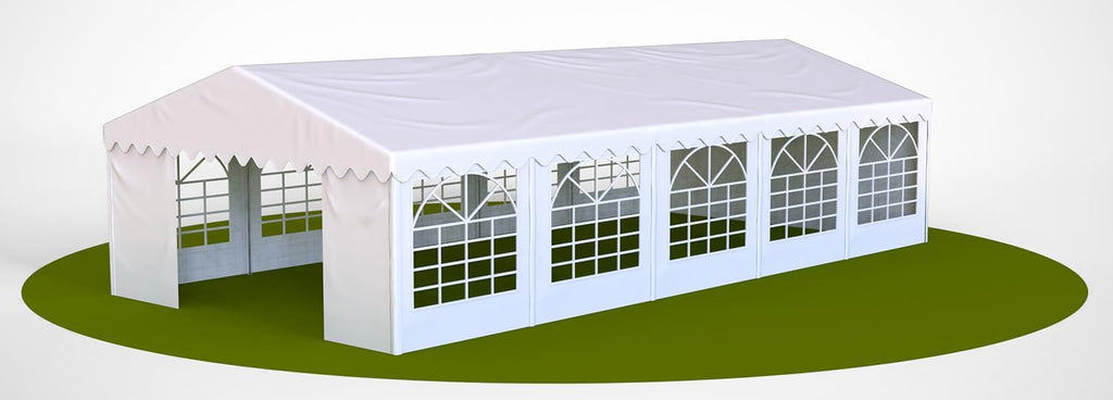 AMERICAN PHOENIX Party Tent 16x32 ft Heavy Duty Canopy Shelter for Wedding Event Fair Roof with Removable Sidewalls and Windows White (16x32 - PE/White)