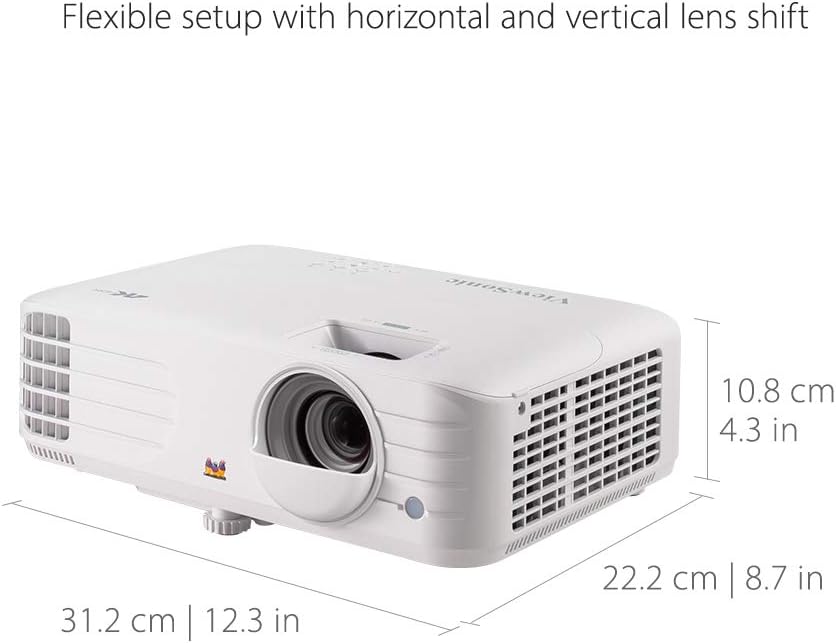 ViewSonic PX701-4K 3200 Lumens 4K Projector, 240Hz and HDR Support for Smooth Home Entertainment, 1.1x Optical Zoom, Auto V-Keystone, and H/V Keystone for Flexible Setup, and Dual HDMI Inputs