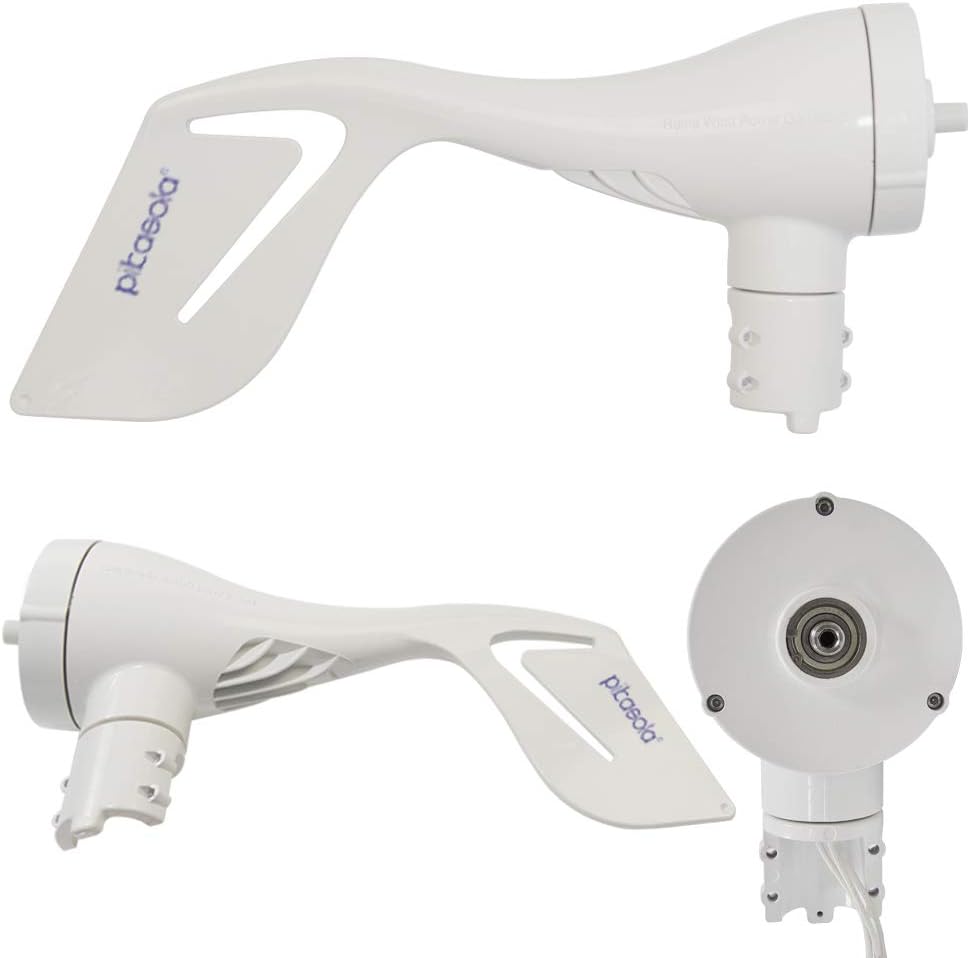 Wind Turbine Generator 400W 12V with 3 Blade 2.5m/s Low Wind Speed Starting Wind Turbines with Charge Controller, Windmill for Home