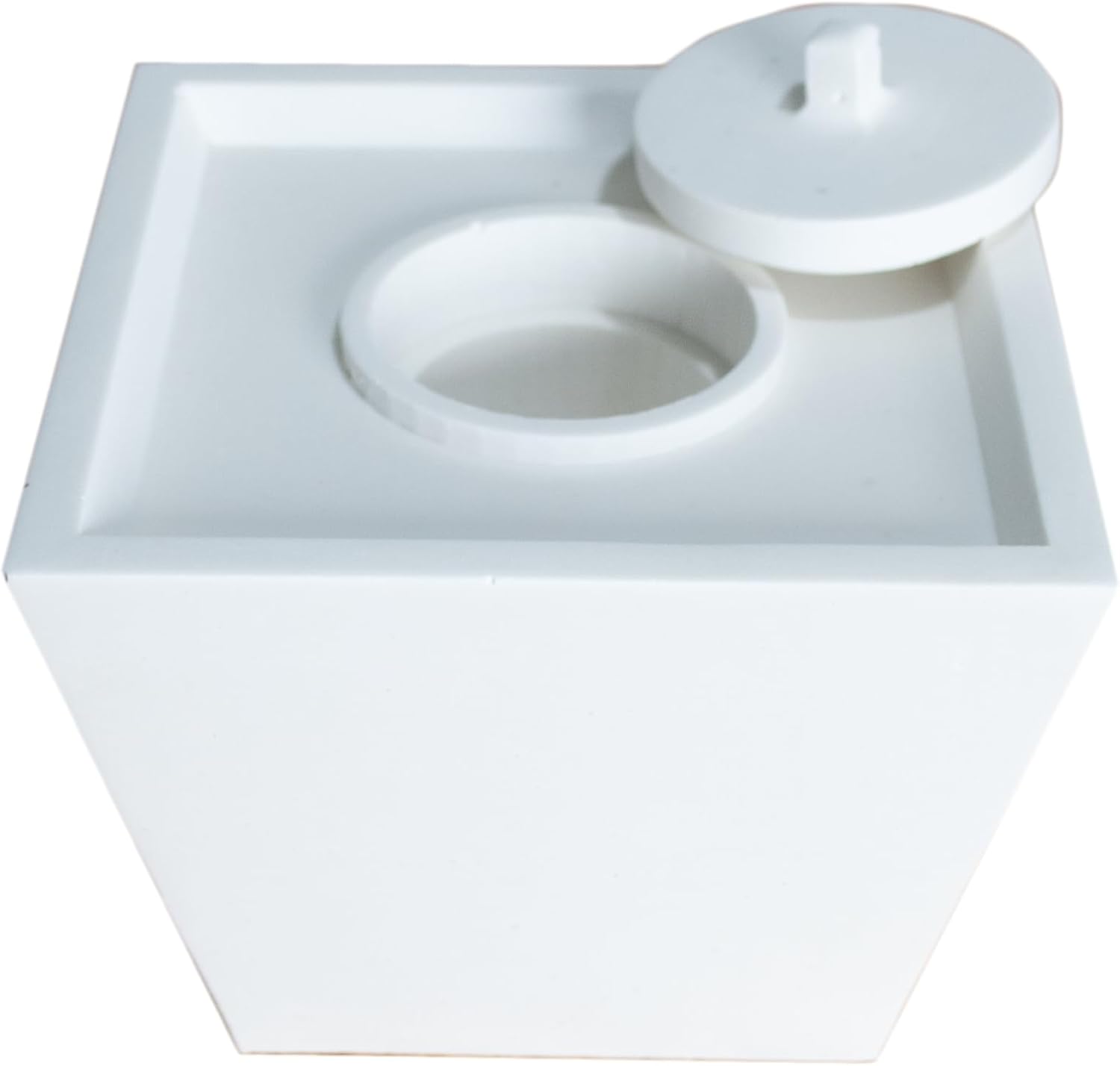 Desktop Concrete Fireplace Mold F3 with Lid-Fire Pit Mold, Concrete Mold for Table Top Fire Bowl, Round with Rock Bed Shape, Includes Snuffer Lid Mold for DIY Mini Fire Pit