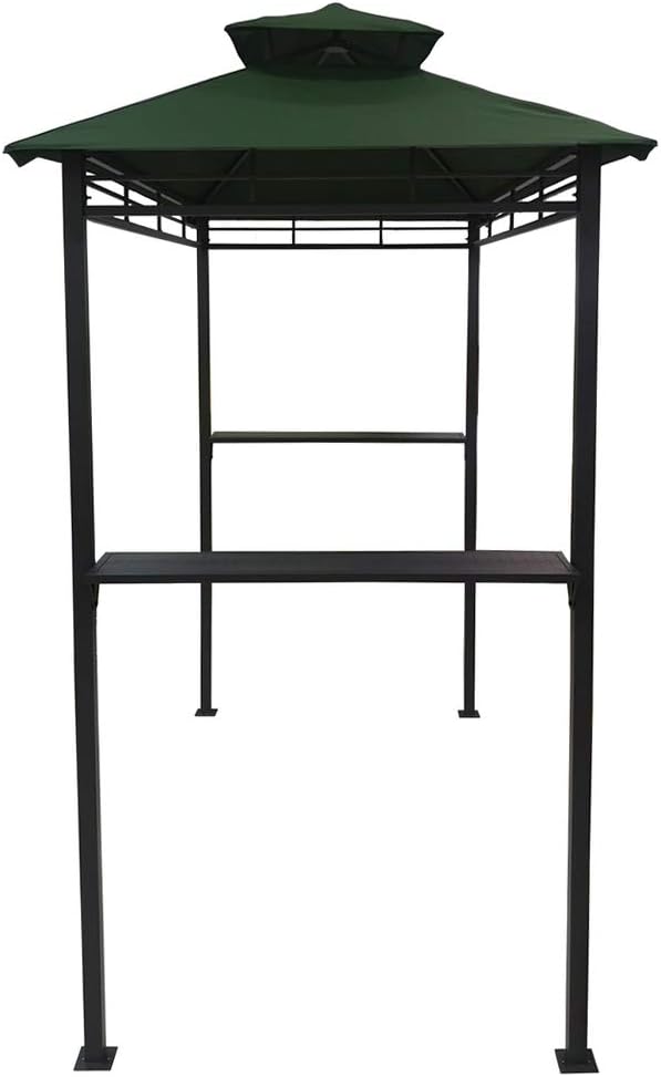 Palm Springs Deluxe 8FT Double-Tier Barbecue Canopy/BBQ Grill Tent Green