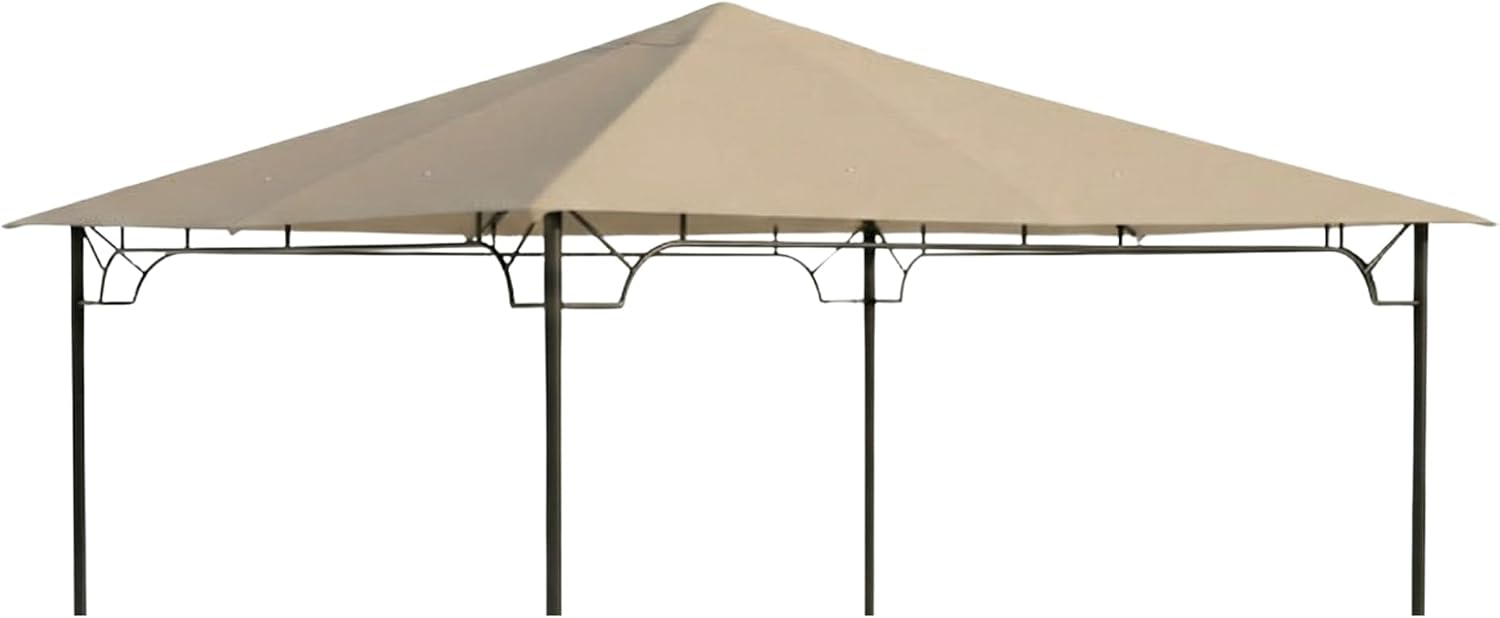 Garden Winds Durable 350 Replacement Canopy Top Compatible with Living Accents 10' x 10' Gazebo Model SJ2013-01 – Beige