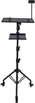 Projector Stand Tripod, 22-47 Inch Height Adjustable DJ Rack Stand Heavy Duty Portable Projector Tripod Stand with Wheels & Brake for Gaming Console, Home Visual Equipment