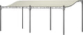 Outsunny 10' x 20' Outdoor Pergola Canopy, Wall-Mounted Metal Patio Canopy with Weather-Resistant Fabric and Drainage Holes for Backyard Garden Porch Beach, Cream White