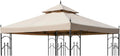 Garden Winds Heavy Duty Reinforced RipLock 500 Replacement Canopy Top Cover Compatible with Arrow 10' x 10' Gazebo Models 61821, HD-61821, 618221, 618221-C, GGHL00019 - Beige