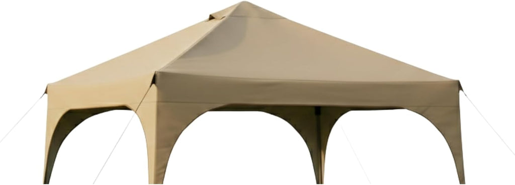 Garden Winds Reinforced RipLock 350 Replacement Canopy Top Cover Compatible with Coleman Instant 10' x 10' Tent Gazebo Model 2000023970 - Beige