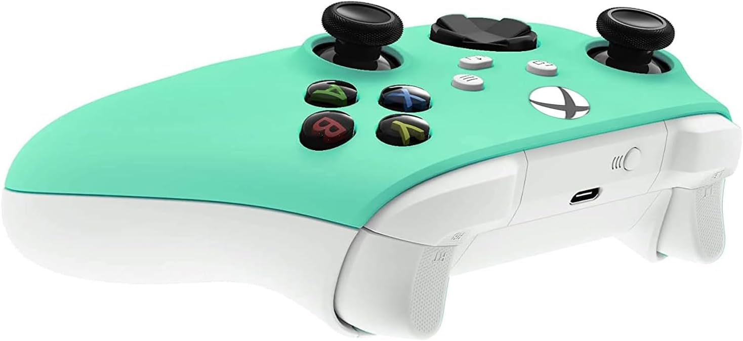 Custom Controllerzz Wireless Controller for Microsoft Xbox Series X/S & Xbox One - Custom Soft Touch Feel - Custom Xbox Series X/S Controller (X/S Green Mint)