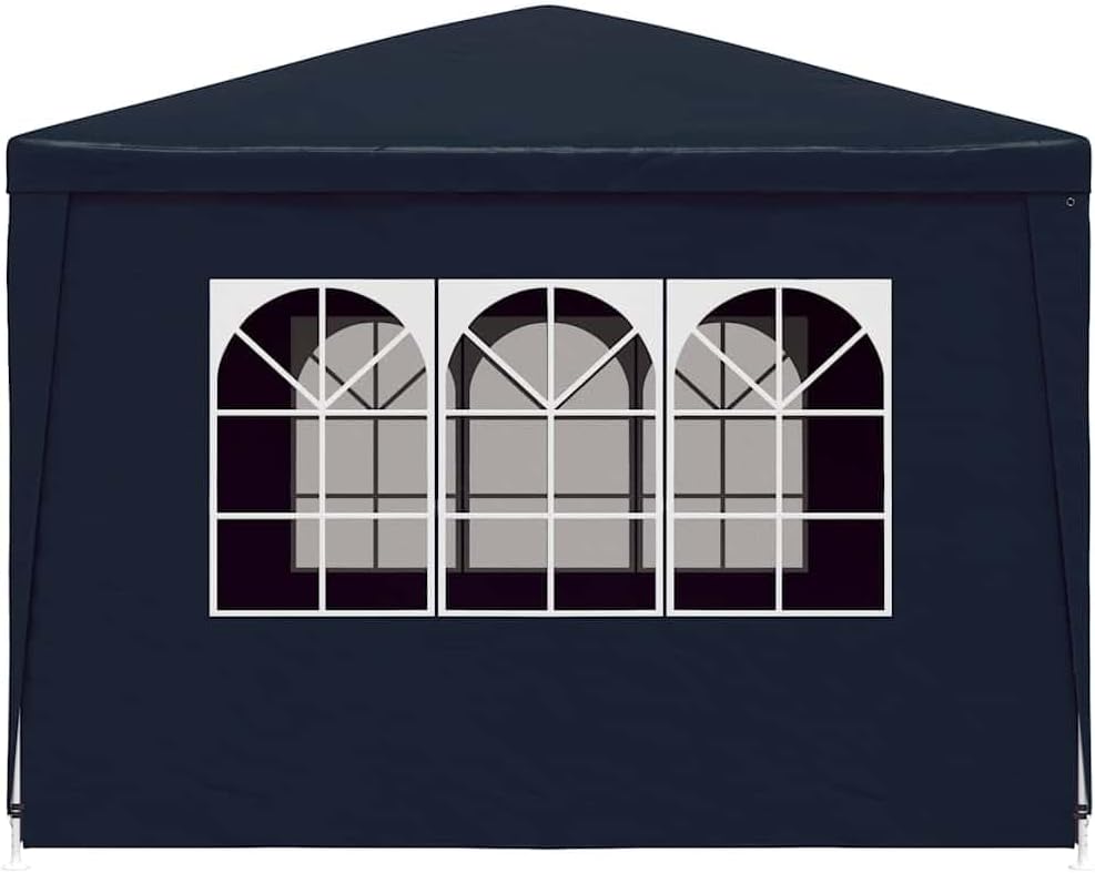 Blue Polyethylene Party Tent with Steel Frame 9.8ft x 9.8ft for Outdoor Events Shelter Canopy