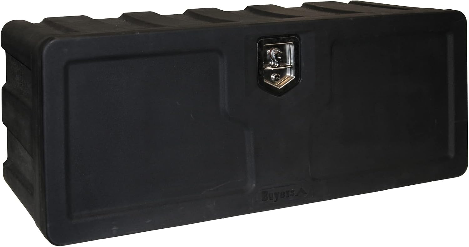 Buyers Products 1717110 Poly Underbody Truck Box, Toolbox for Utility Heavy Duty Work Vehicles, 18 x 18 x 48 Inches, Black