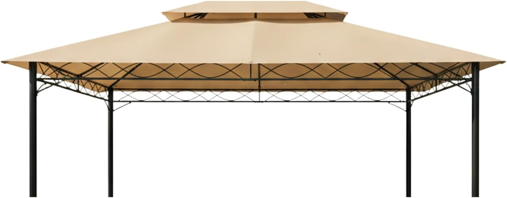 Garden Winds Reinforced RipLock 350 Replacement Canopy Top Cover Compatible with FDW 10' x 13' Square Gazebo Models B0894FPCNT, GZ-6034, GZ6034 - Beige