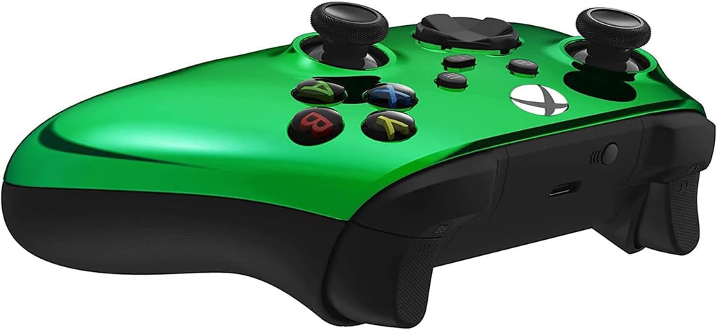 Custom Controllerzz Wireless Controller for Microsoft Xbox Series X/S & Xbox One - Custom Soft Touch Feel - Custom Xbox Series X/S Controller (X/S Green Chrome)