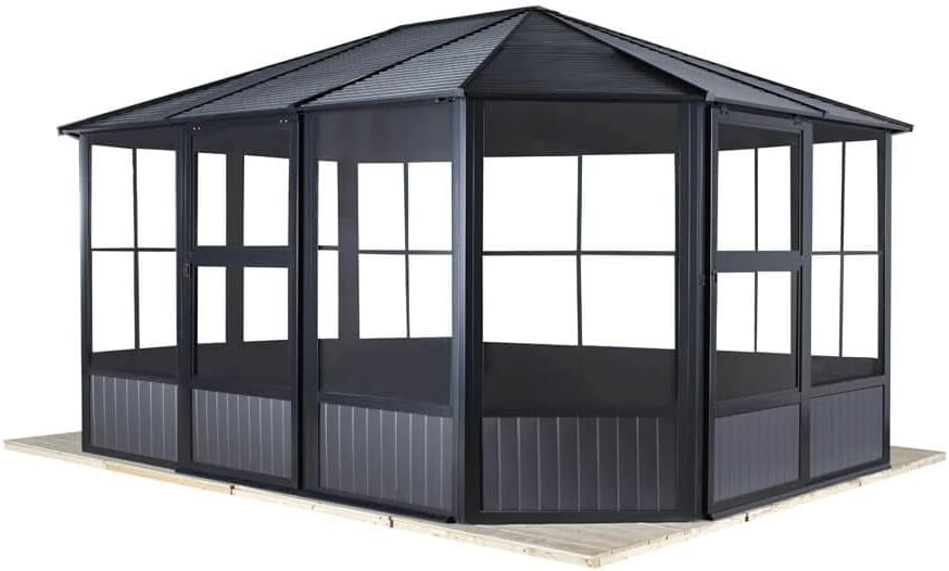 Sojag Outdoor 12' x 12' Charleston Solarium Outdoor Sunroom with Mosquito Nets