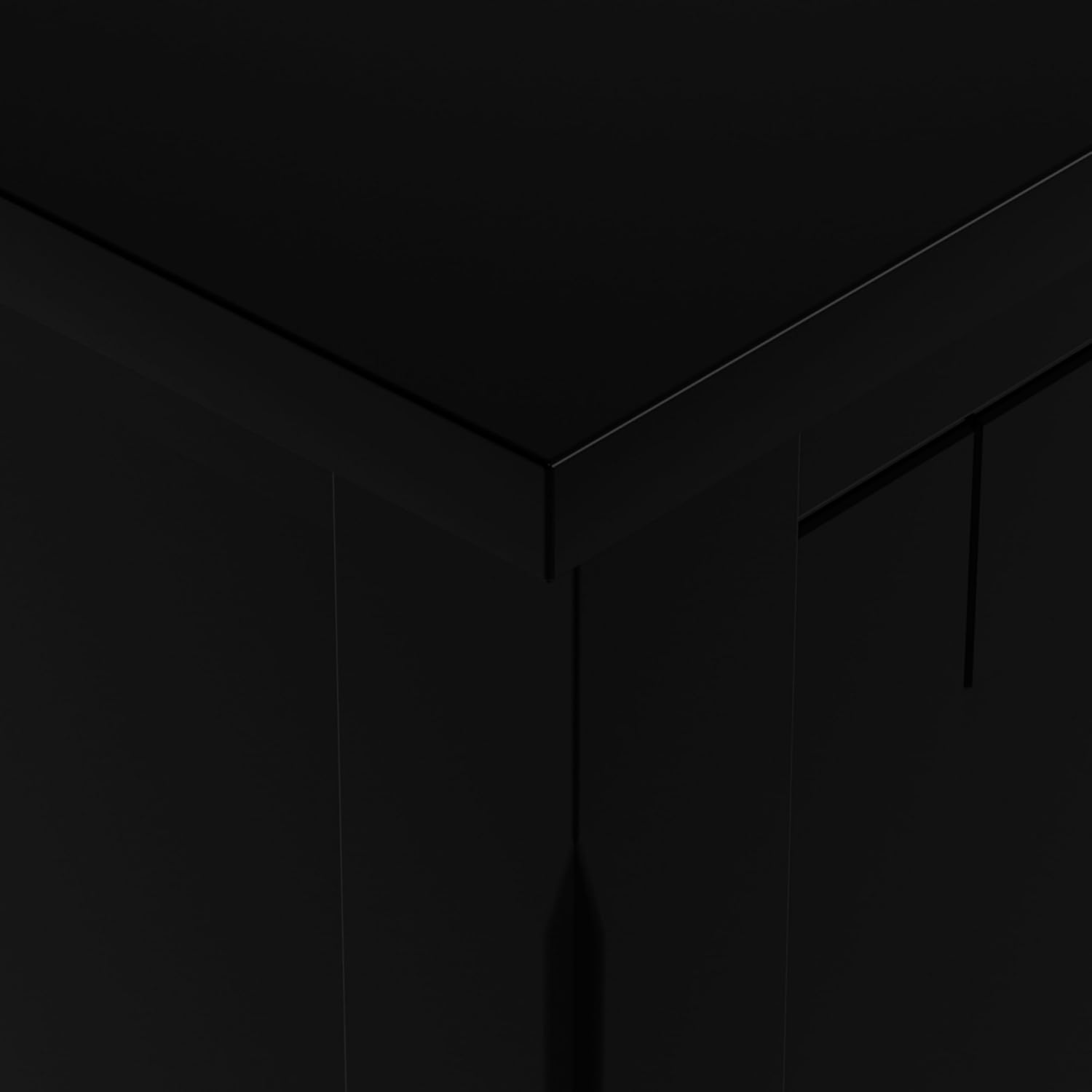 SIMPLIHOME Warm Shaker TV Stand - 72 inch Wide Solid Wood Media Console in Black, Transitional Entertainment Center for Living Room for TVs up to 80 Inches with Cabinets and Cable Management