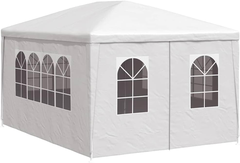 White Outdoor Party Tent Canopy Gazebo 9.8x13.1 ft Rectangular Shelter with Steel Frame for Backyard Patio Garden Events