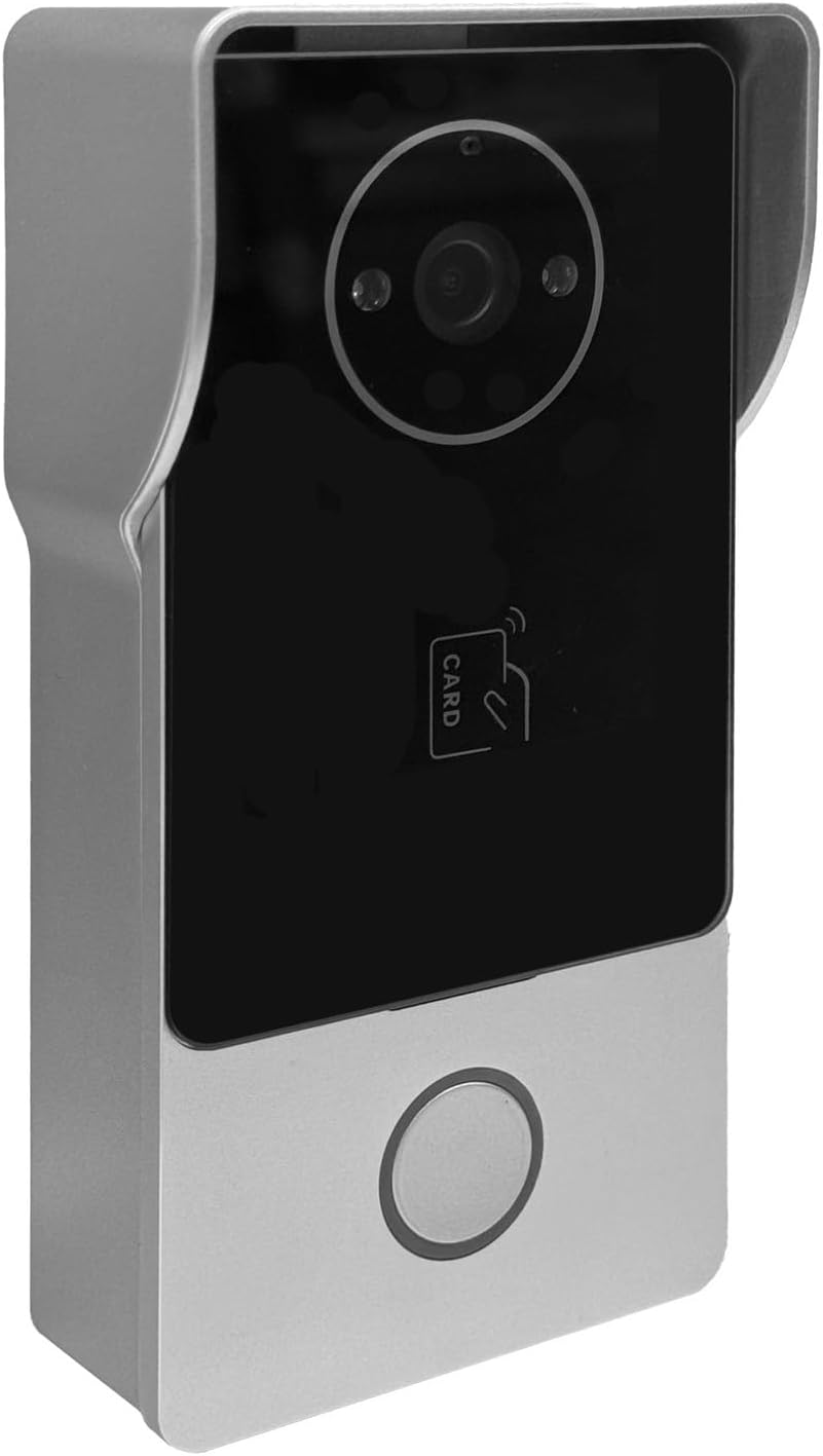 Smart Video Doorbell Intercom System with 7' Touch Screen Monitor, 2MP HD Camera with Night Vision, Two-Way Audio, RFID IC Card Access, Wi-Fi Tuya App Remote Unlock for Home Security