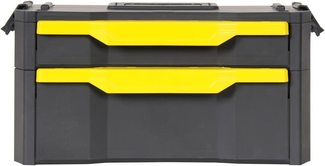 STANLEY Rolling Workshop Toolbox, Detachable Toolbox with Drawers, Flip Bin, Back Pocket, 7 Heavy Duty Wheels, 1-79-206