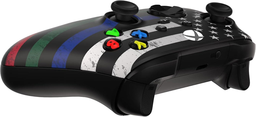 Custom Controllerzz Wireless Controller for Microsoft Xbox Series X/S & Xbox One - Custom Soft Touch Feel - Custom Series X/S Controller (X/S Thin Line Tribute)